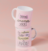 Caneca Dia Dos Avós-  Vovó Amamos Você- A  Melhor 