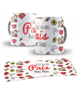 Caneca dia dos pais feliz dia dos pais papai com nome