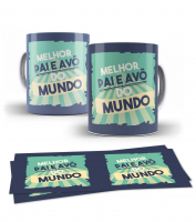 Caneca Dia Dos Pais Melhor Pai e Avô Do Mundo 