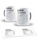Caneca Dia Dos Pais Tabela Nutricional Do Papai 