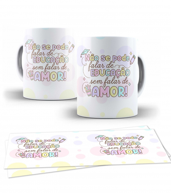 Caneca Dia Dos Professores Personalizada -  Educação  É Amor 