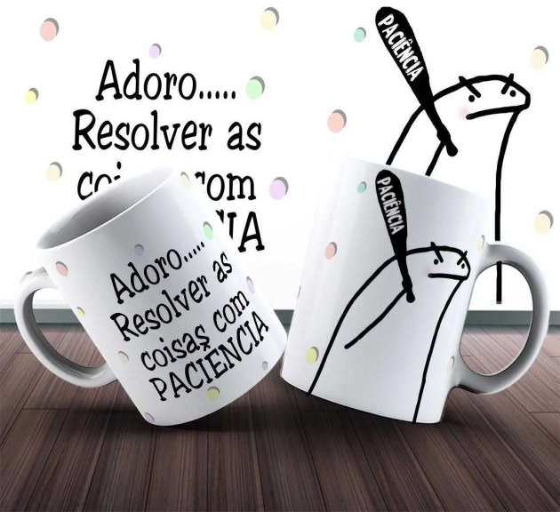 Caneca Flork Adoro Resolver As Coisas Com Paciência