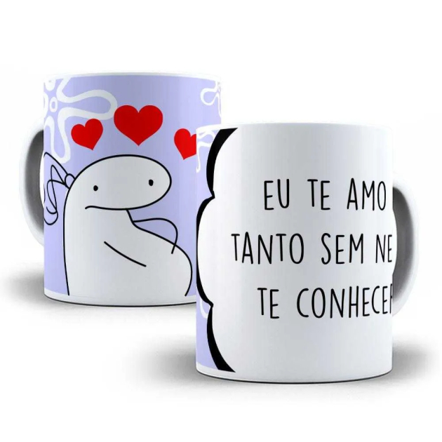 Caneca Flork  Eu Te Amo Tanto Sem  Nem Te Conhecer