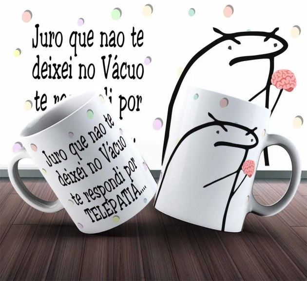 Caneca flork Juro Que Não Te Deixei No Vácuo