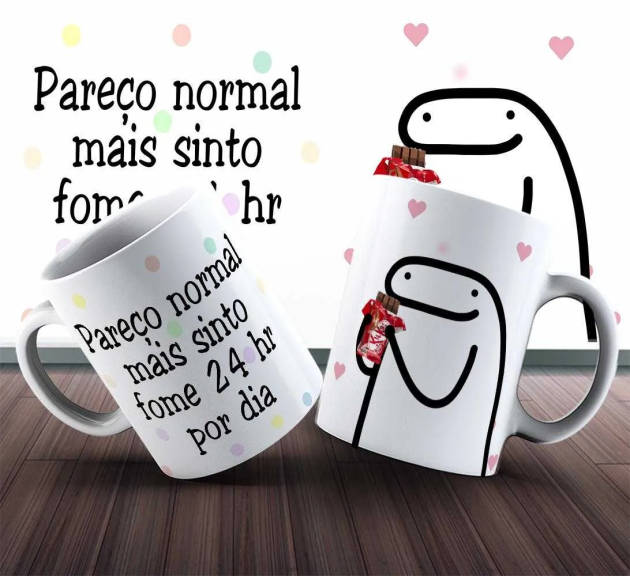 Caneca  Flork Pareço Normal Mais Sinto Fome 24 Hr Por Dia