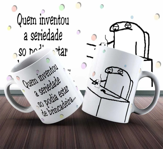 Caneca  Flork Quem Inventou A Seriedade