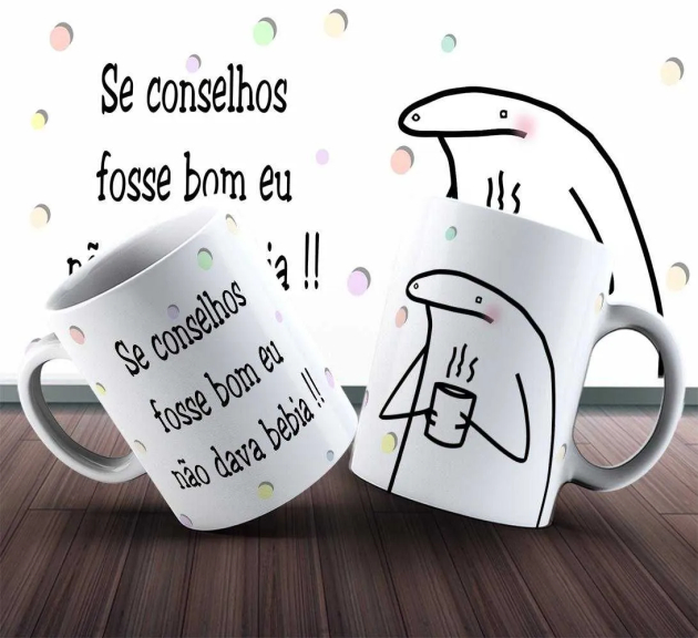 Caneca Flork Se Conselhos Fosse Bom Eu não Dava Bebia