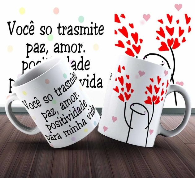 Caneca Flork Você Só  Transmite Paz