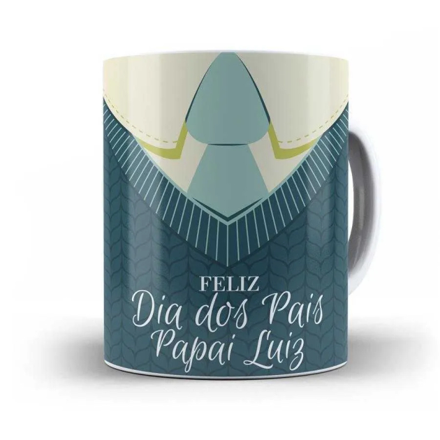 Caneca Feliz Dia dos Pais com Nome