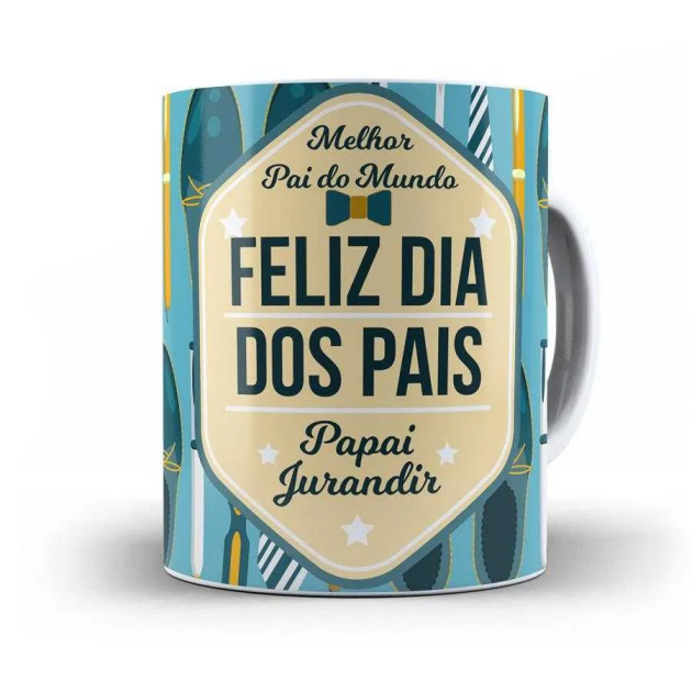 Caneca Feliz Dia dos Pais Melhor Pai do Mundo com Nome