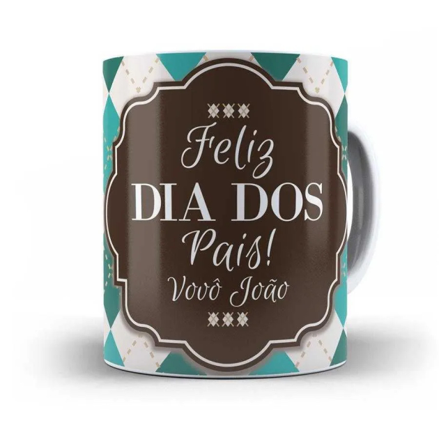 Caneca Feliz Dia dos Pais Vovô com Nome