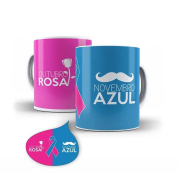 Caneca Outubro Rosa , Novembro Azul