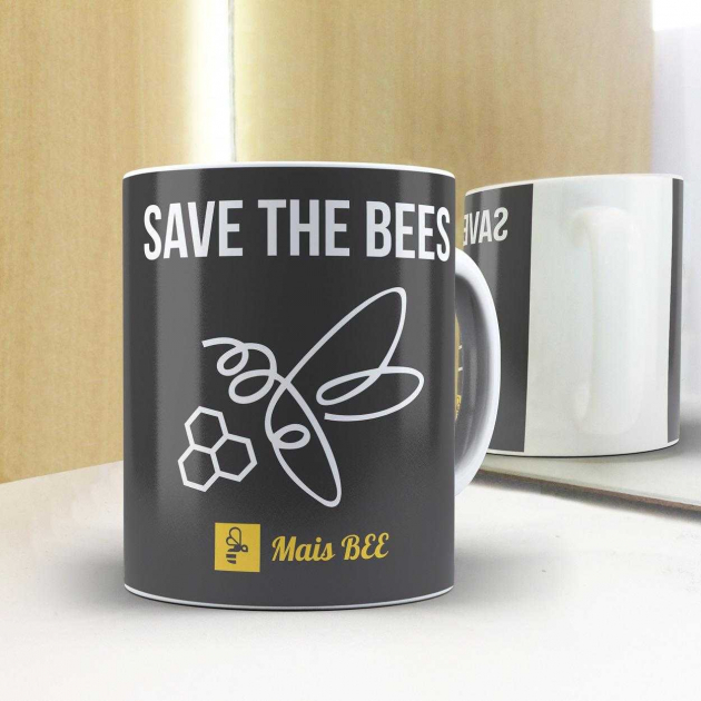 Caneca Save the Bees- Preta