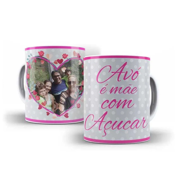 Caneca Super Avó é Mãe Com Açúcar