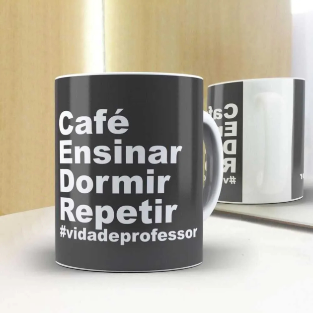 Caneca Vida De Professor - Preta 