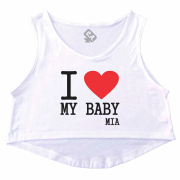 Cropped I AMO MY BABY - Personalizado  