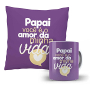 Kit Almofada E Caneca - Amor Da Minha Vida 