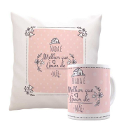 Kit Almofada e Caneca Amor de Mãe