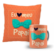 Kit Almofada E Caneca Eu Amo Meu Papai