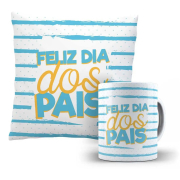 Kit Almofada E Caneca - Feliz dia Dos Pais 