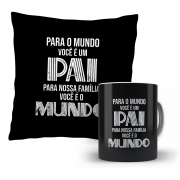 Kit Almofada e Caneca - Melhor do mundo 