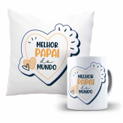 Kit Almofada E Caneca - Melhor Papai Do Mundo 