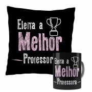 Kit Almofada e Caneca Melhor Professora