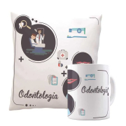 Kit Almofada e Caneca Odontologia