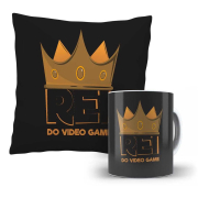 Kit Almofada E Caneca -  Rei Do Video Game 