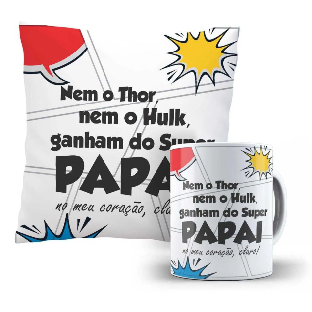 Kit Almofada E Caneca - Super Papai 