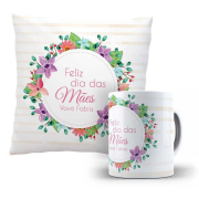 Kit Almofada Feliz Dia Das Mães Flores