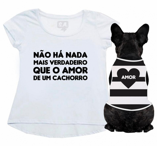 Kit Bata + Body Pet Amor De Um Cachorro 