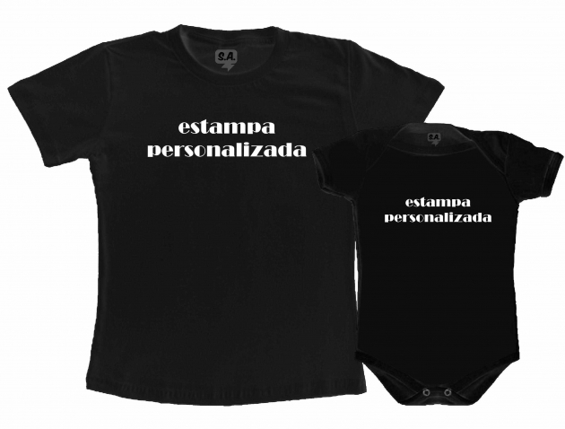 Kit Camiseta Adulta e Body