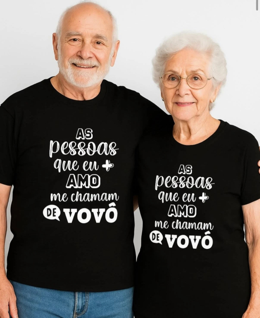 Kit Camisetas Avós As Pessoas Que Eu Mais Amo