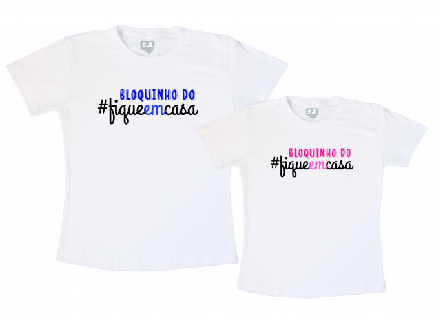 Kit Camisetas  Bloquinho Do Fica Em Casa 