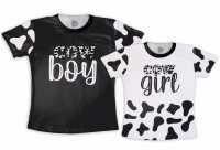 Kit Camisetas Casal Cow Boy e Cow Girl
