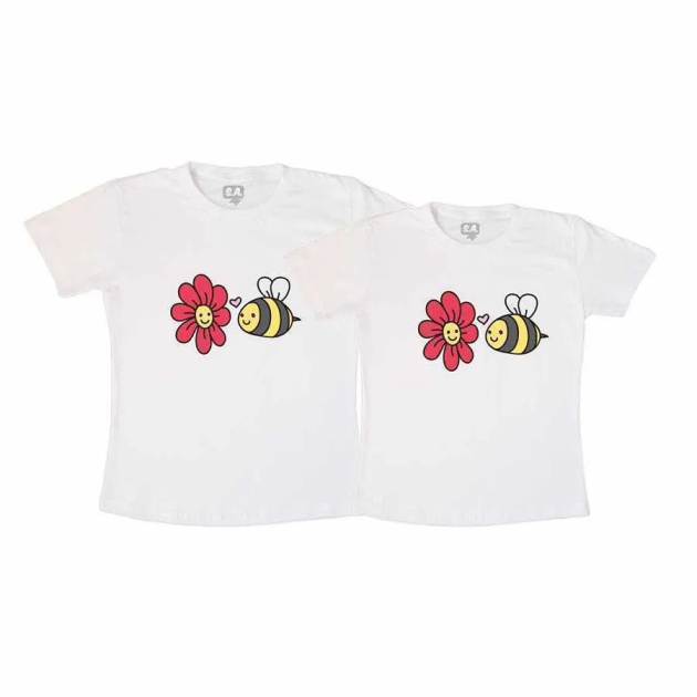 Kit Camisetas Casal Namorados Abelha