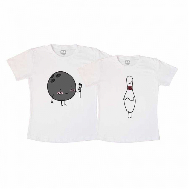 Kit Camisetas Casal Namorados Boliche
