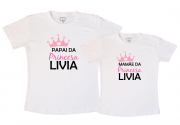 Kit Camisetas Casal - Papai E Mamãe Da Princesa 