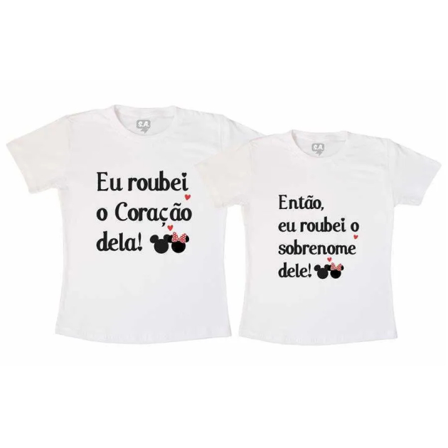 Kit Camisetas Roubei o Coração Dela