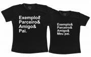 Kit camisetas Tal Pai, Tal Filho exemplo