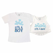 Kit Cropped e Camiseta Its a Boy