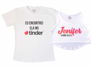 Kit Cropped e Camiseta - Jenifer Casal 