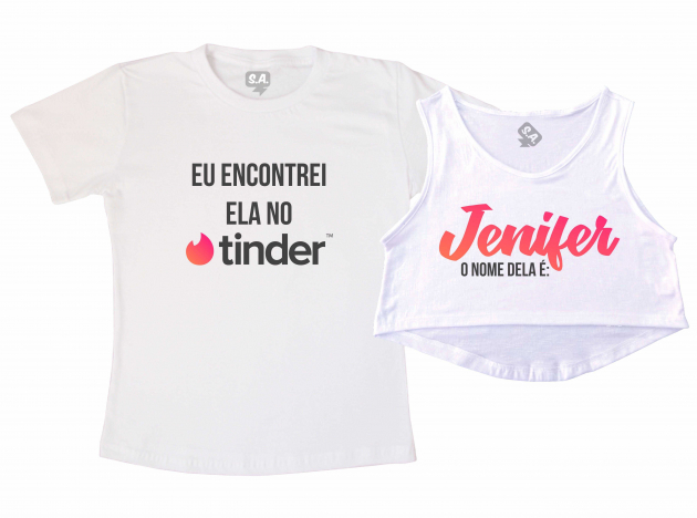 Kit Cropped e Camiseta - Jenifer Casal 