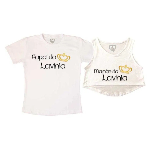 Kit Cropped e Camiseta Papai da