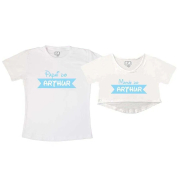 Kit Cropped e Camiseta Papai e Mãmae do