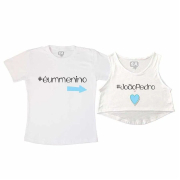 Kit Cropped e Camiseta É Um Menino