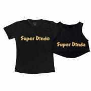 Kit Cropped e Camisetas Super Dindos