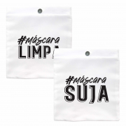 Kit de Saquinhos para guardar Máscaras Suja e Limpa Hashtag