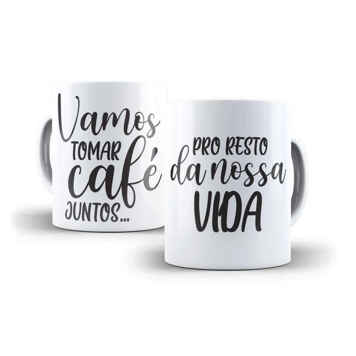 Kit Dia Dos Namorados 2 Canecas Café Juntos na Camiseteria S.A.